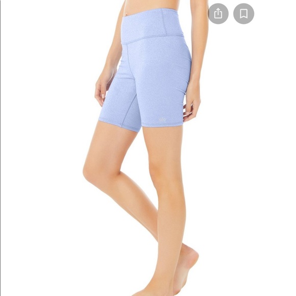 Alo yoga high waist glitter bike short marina blue - Picture 4 of 8